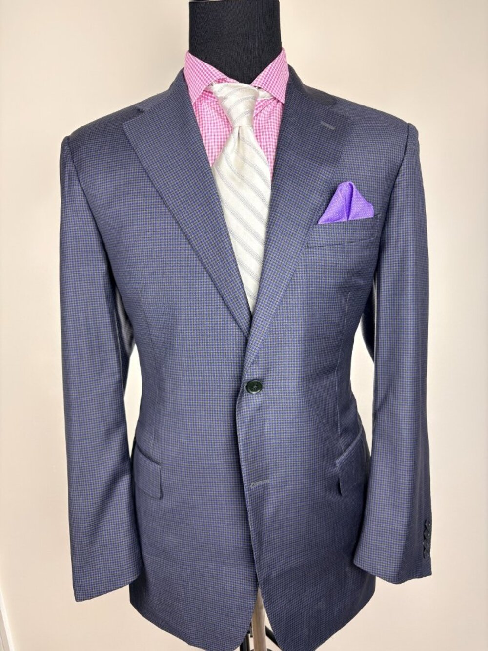 CANALI Modern 2-Button ***Blue / Gray*** Sport Jacket 44 L / R e54